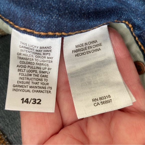 Lucky Brand Ava Mid Rise Crop Denim Jeans Sz 14/32 - Picture 9 of 11